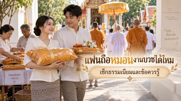 แฟนถือหมอนงานบวชได้ไหม เช็กธรรมเนียมและข้อควรรู้