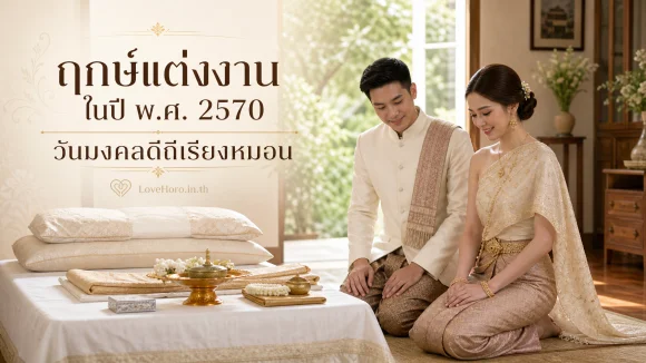 ฤกษ์แต่งงานในปี พ.ศ. 2570 วันมงคลดิถีเรียงหมอน